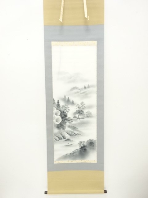 JAPANESE COLLECTIBLE / HANGING SCROLL / INK / LANDSCAPE BY KAWASHIMA K